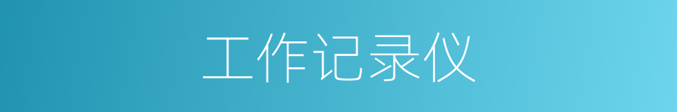 工作记录仪的同义词