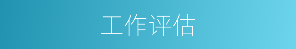工作评估的同义词