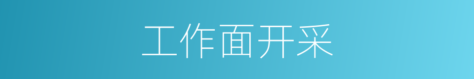 工作面开采的同义词