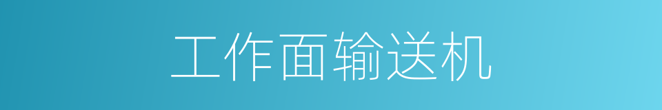 工作面输送机的同义词