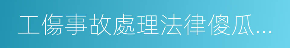 工傷事故處理法律傻瓜手冊的同義詞
