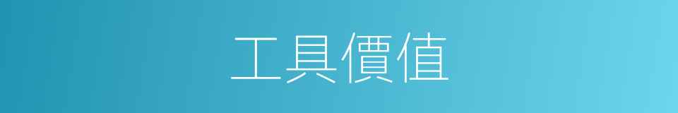 工具價值的同義詞