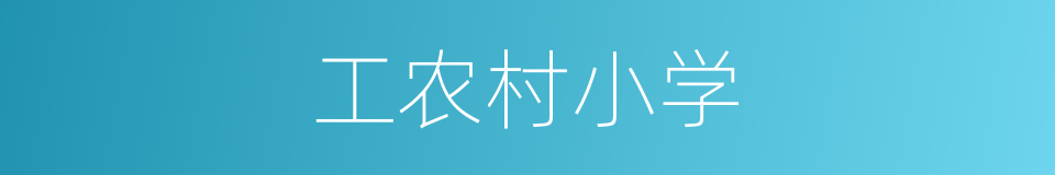 工农村小学的同义词