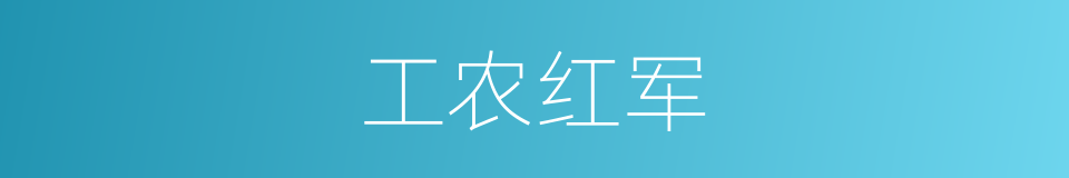 工农红军的意思