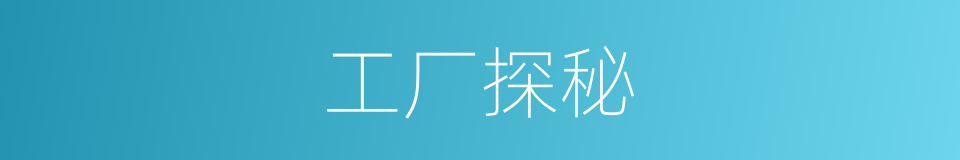 工厂探秘的同义词