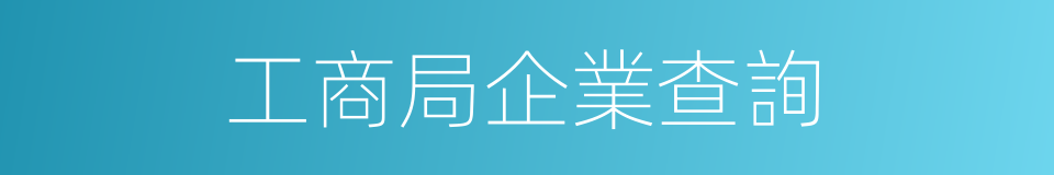 工商局企業查詢的同義詞