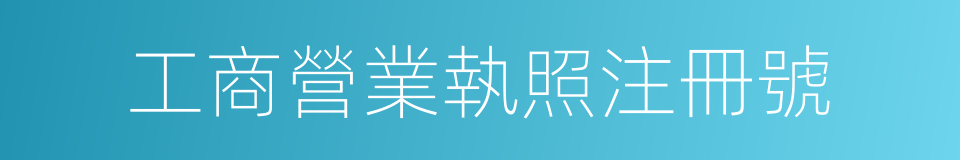 工商營業執照注冊號的同義詞