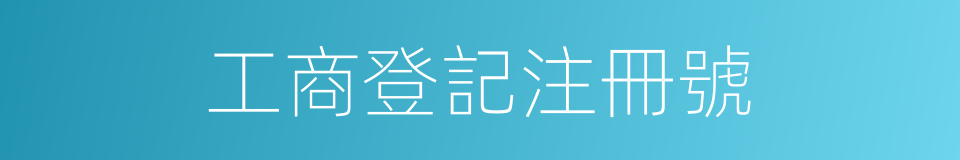 工商登記注冊號的同義詞