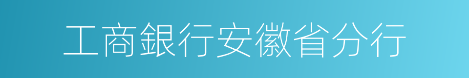 工商銀行安徽省分行的同義詞