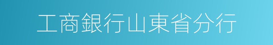 工商銀行山東省分行的同義詞