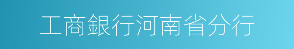 工商銀行河南省分行的同義詞