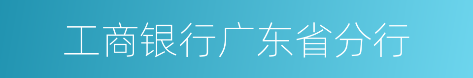 工商银行广东省分行的同义词