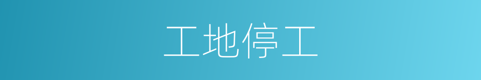 工地停工的同义词