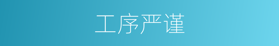 工序严谨的同义词