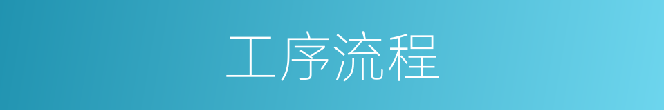 工序流程的同义词