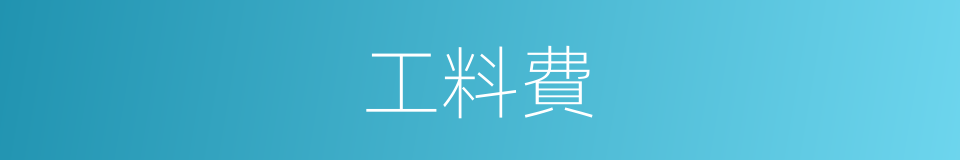 工料費的同義詞
