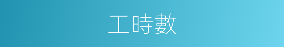工時數的同義詞