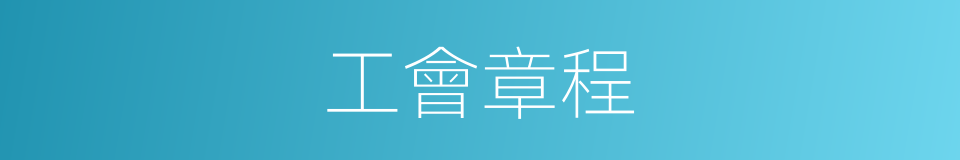 工會章程的同義詞