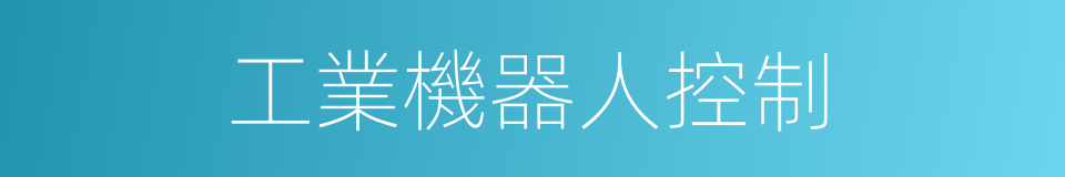 工業機器人控制的同義詞