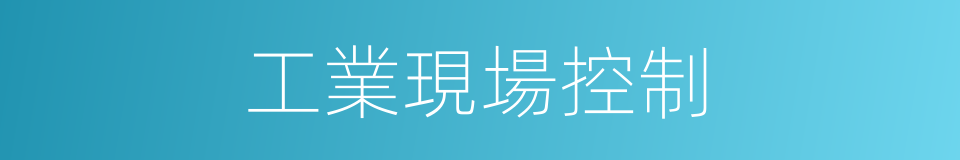 工業現場控制的同義詞