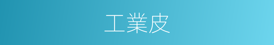 工業皮的同義詞