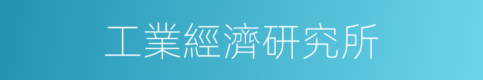 工業經濟研究所的同義詞