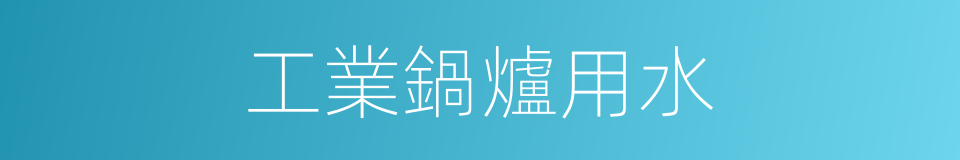 工業鍋爐用水的同義詞