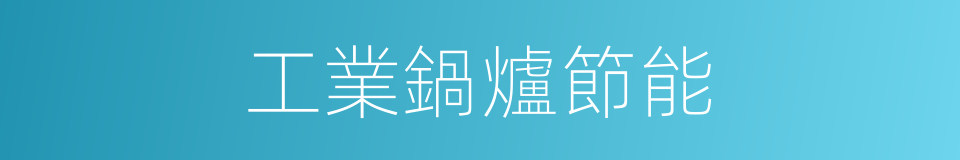 工業鍋爐節能的同義詞