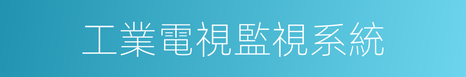 工業電視監視系統的同義詞