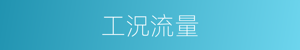 工況流量的同義詞