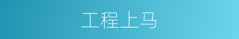 工程上马的同义词