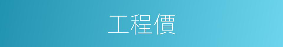 工程價的同義詞