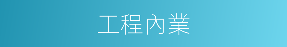 工程內業的同義詞