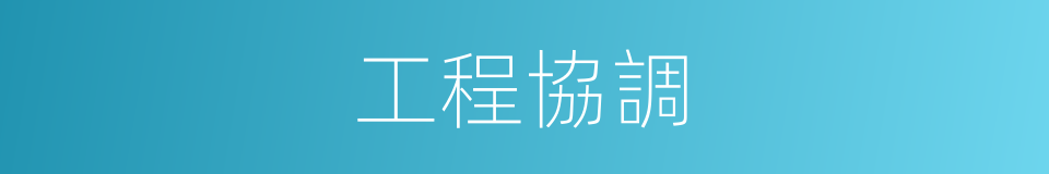 工程協調的同義詞