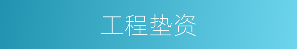 工程垫资的同义词