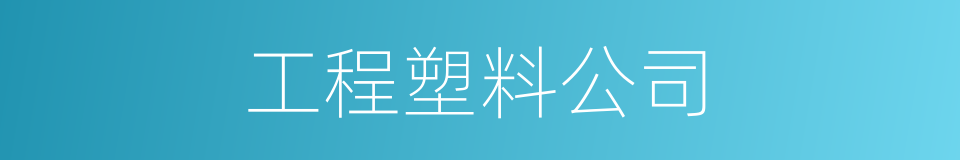 工程塑料公司的同义词