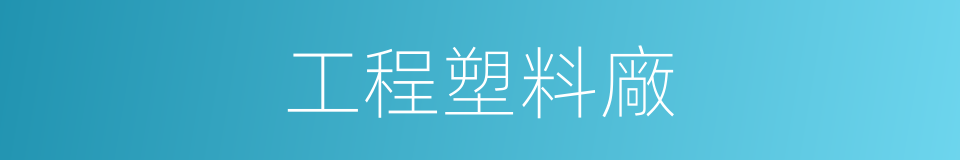 工程塑料廠的同義詞