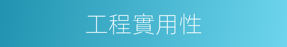 工程實用性的同義詞