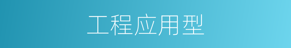 工程应用型的同义词