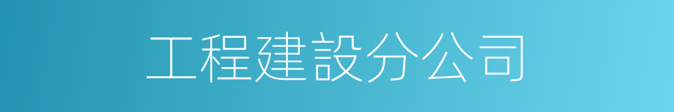 工程建設分公司的同義詞