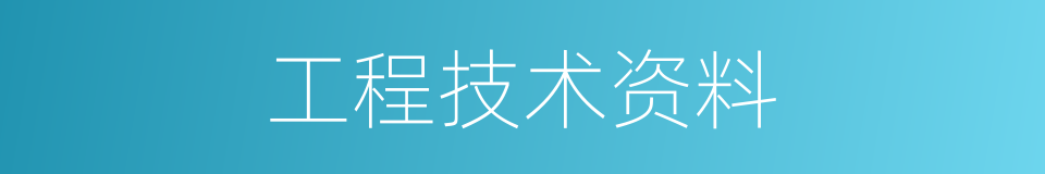 工程技术资料的同义词
