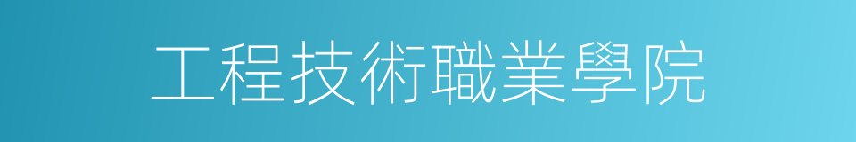 工程技術職業學院的同義詞