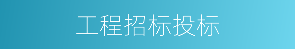 工程招标投标的同义词