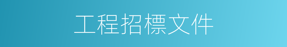 工程招標文件的同義詞