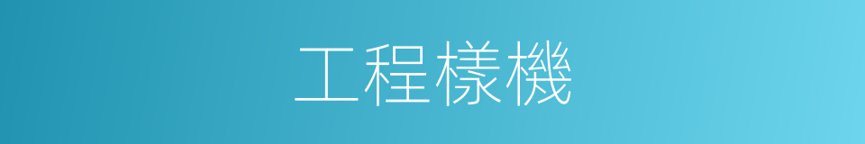 工程樣機的同義詞