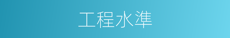工程水準的同義詞