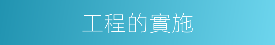 工程的實施的同義詞
