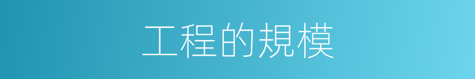 工程的規模的同義詞