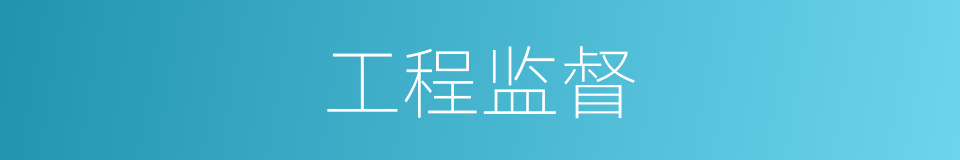 工程监督的同义词