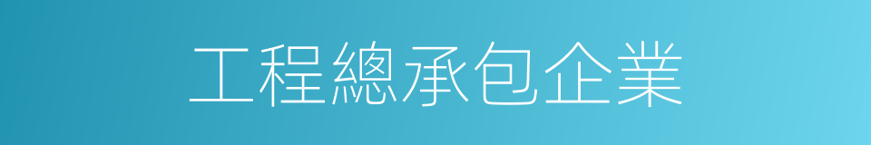 工程總承包企業的同義詞